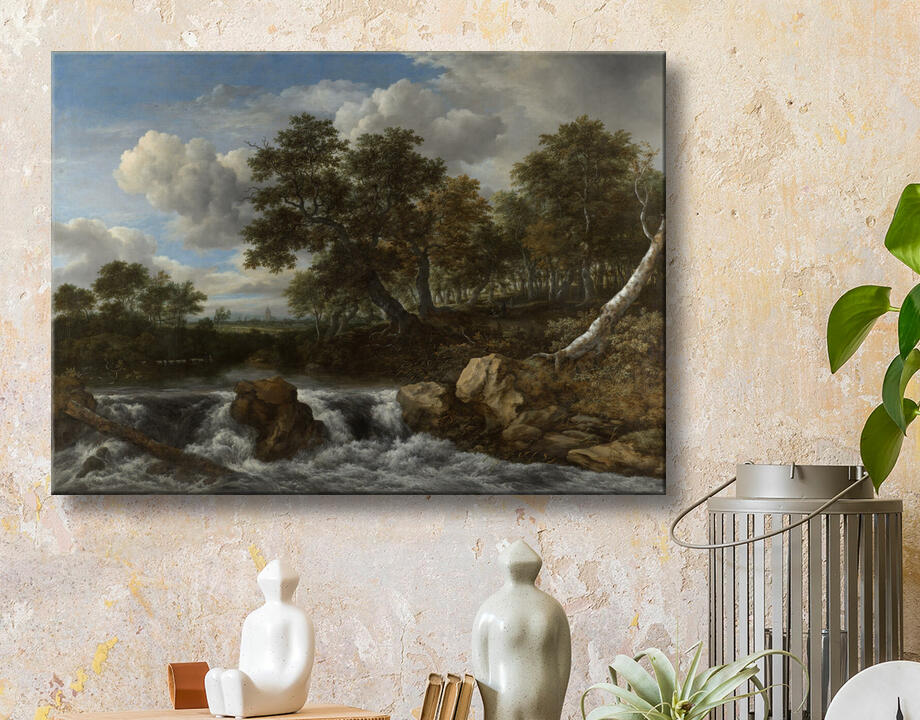 Jacob Isaacksz van Ruisdael : Paysage avec cascade