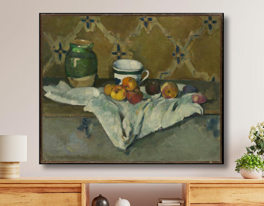 Paul Cézanne : Nature morte avec pot, tasse et pommes