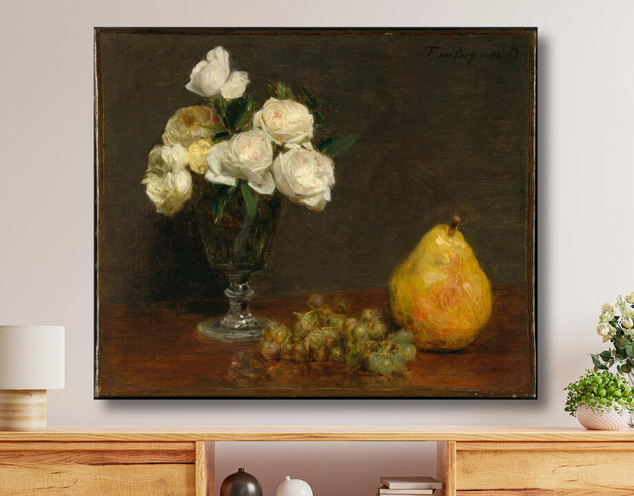 Henri Fantin-Latour : Nature morte aux roses et aux fruits