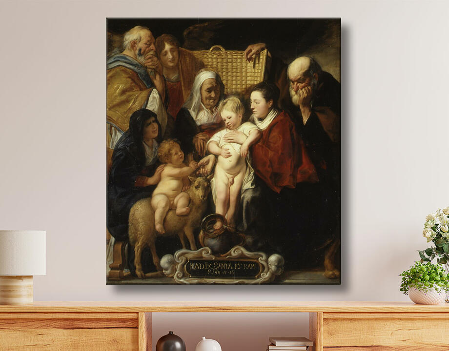 Jacob Jordaens : La Sainte Famille avec sainte Anne et le jeune Baptiste et ses parents