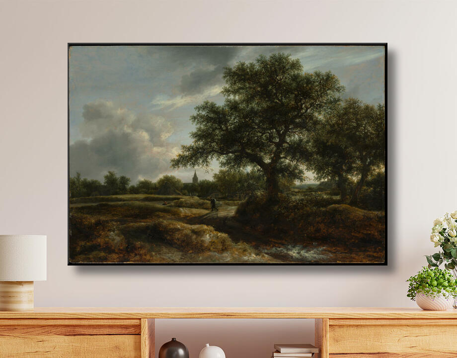 Jacob van Ruisdael : Paysage avec un village au loin