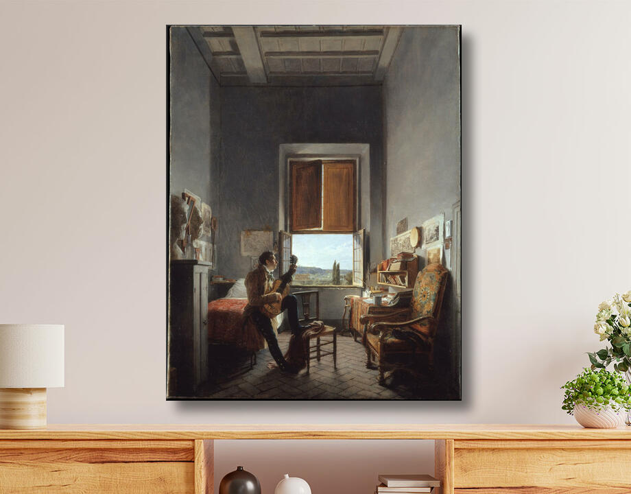 Jean Alaux : Léon Pallière (1787-1820) dans sa chambre à la Villa Médicis, Rome