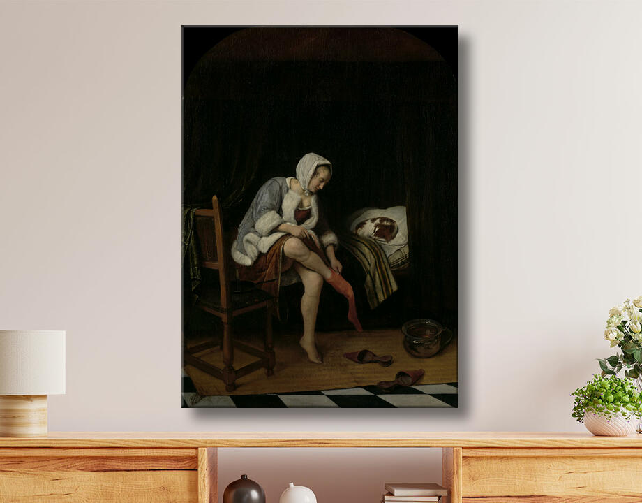 Jan Havicksz. Steen : Femme à sa toilette