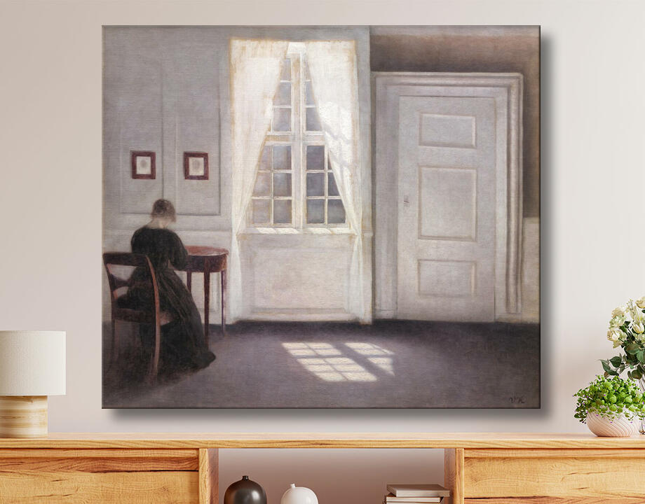 Hammershøi, Vilhelm : Intérieur à Strandgade, lumière du soleil sur le sol