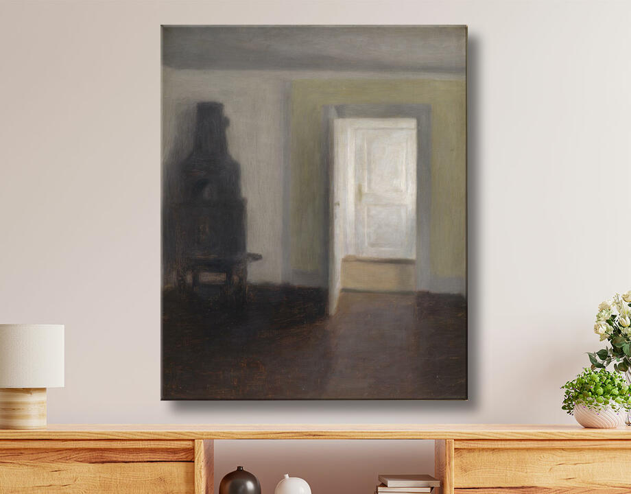 Hammershøi, Vilhelm : Intérieur. Un vieux poêle