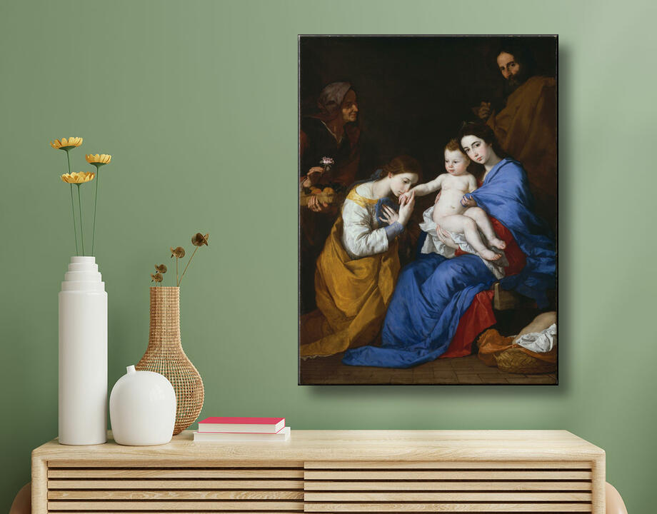 Jusepe de Ribera (called Lo Spagnoletto) : La Sainte Famille avec les saintes Anne et Catherine d'Alexandrie