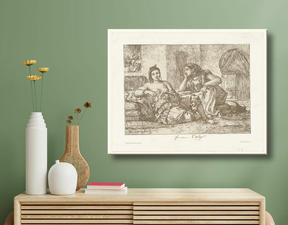 Eugène Delacroix : Deux femmes algériennes assises