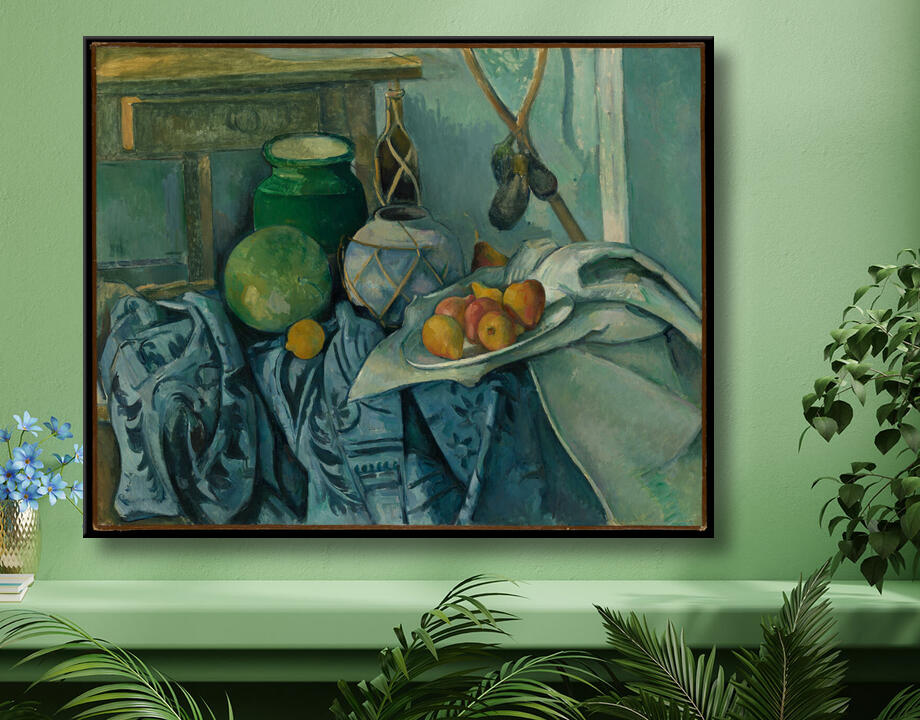 Paul Cézanne : Nature morte avec un pot de gingembre et des aubergines