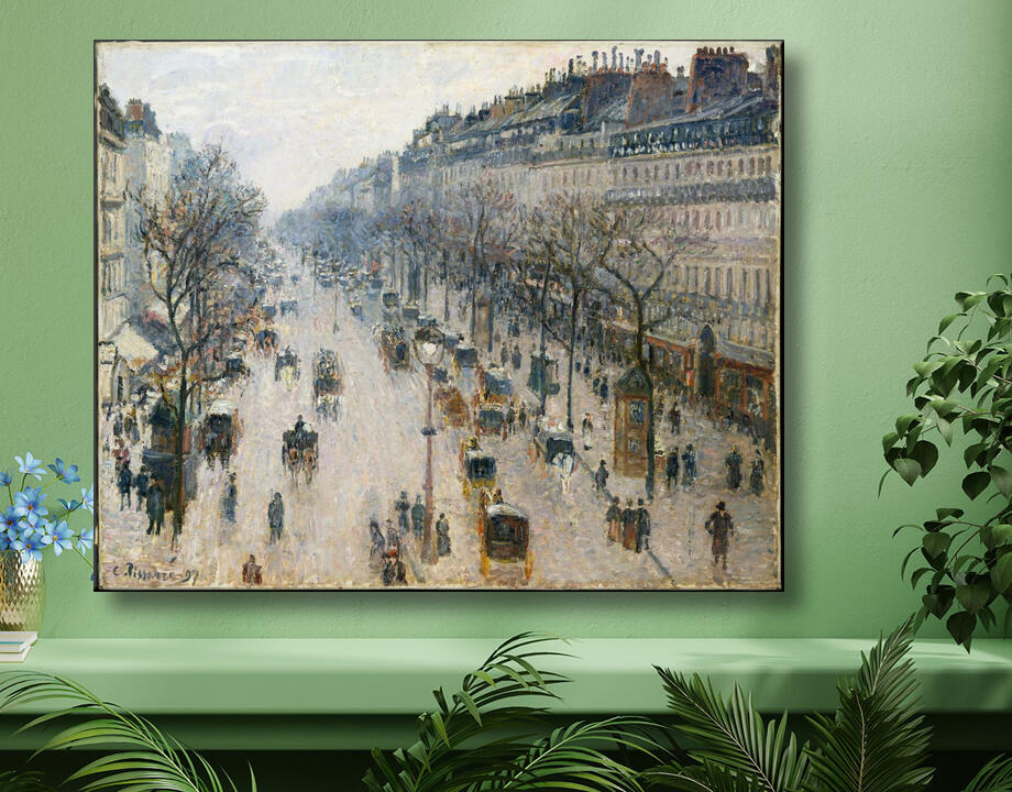 Camille Pissarro : Le boulevard Montmartre un matin d