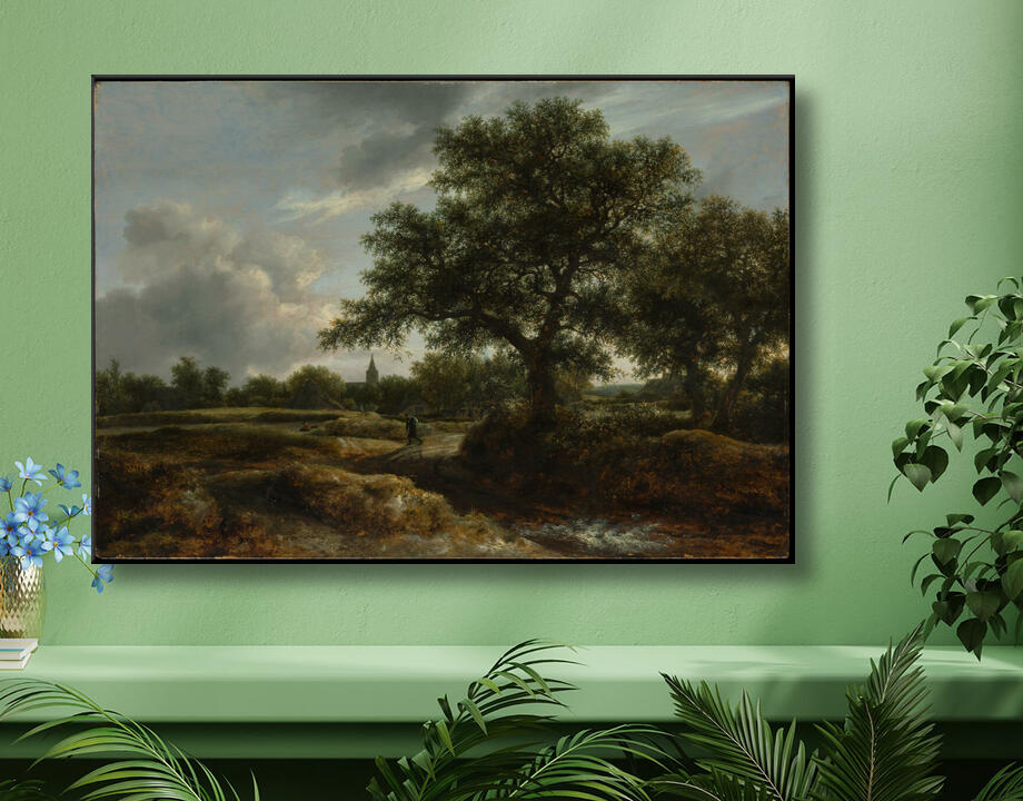 Jacob van Ruisdael : Paysage avec un village au loin