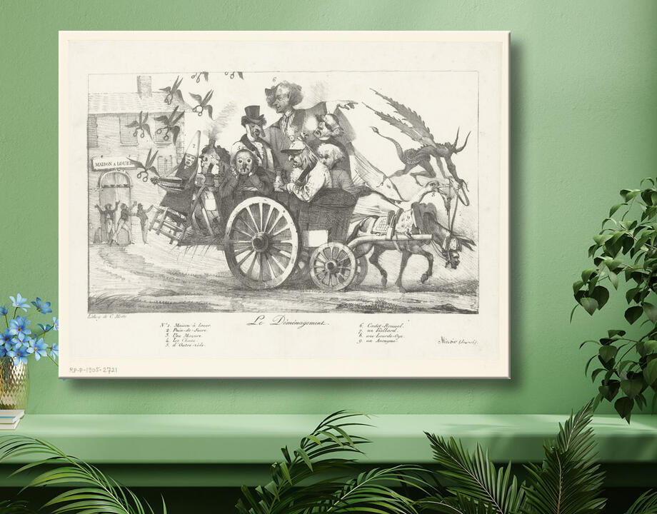 Eugène Delacroix : Camionnette de déménagement avec figures allégoriques