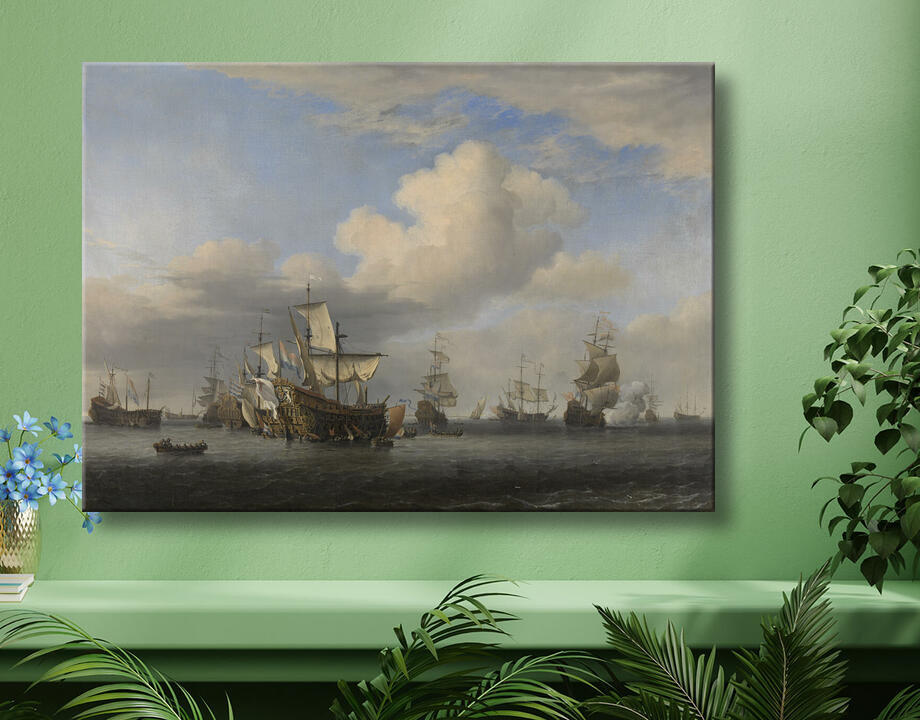 Willem van de Velde (II) : Navires anglais capturés après la bataille de quatre jours