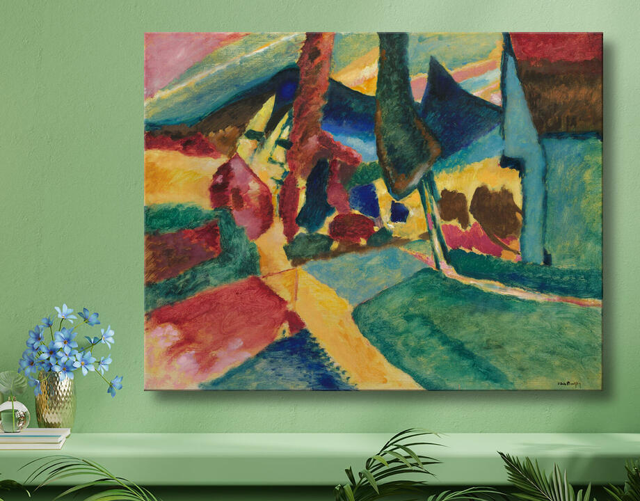 Vasily Kandinsky : Paysage avec deux peupliers