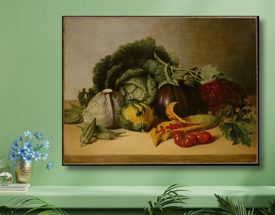 James Peale : Nature morte : pomme baumier et légumes