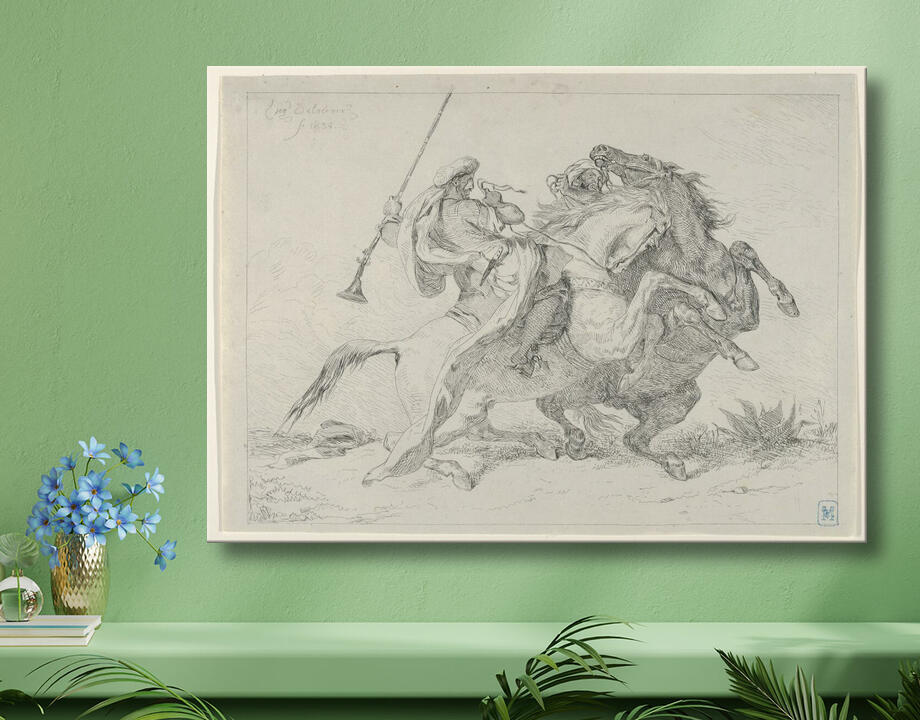 Eugène Delacroix : Collision de cavaliers maures