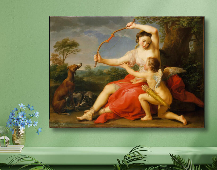 Pompeo Batoni : Diane et Cupidon