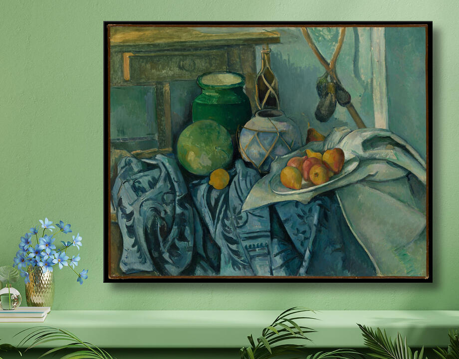 Paul Cézanne : Nature morte avec un pot de gingembre et des aubergines