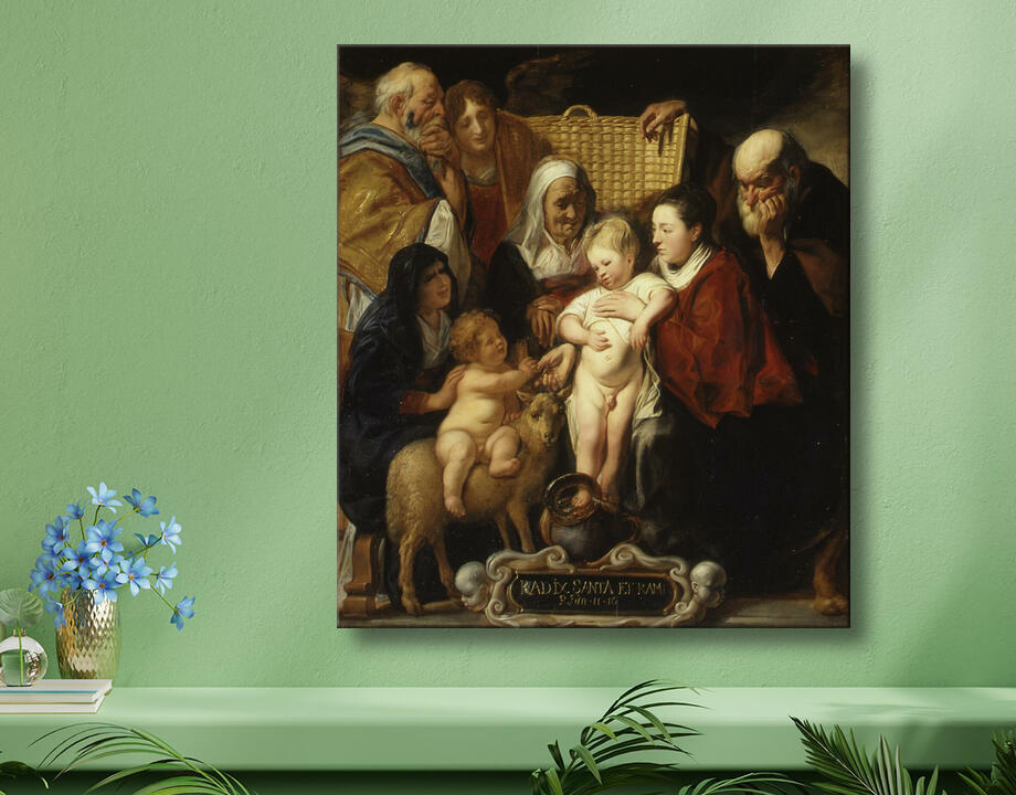Jacob Jordaens : La Sainte Famille avec sainte Anne et le jeune Baptiste et ses parents