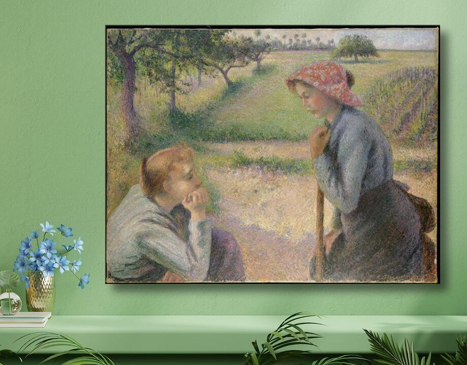 Camille Pissarro : Deux jeunes femmes paysannes