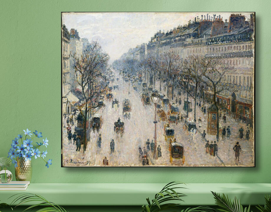 Camille Pissarro : Le boulevard Montmartre un matin d