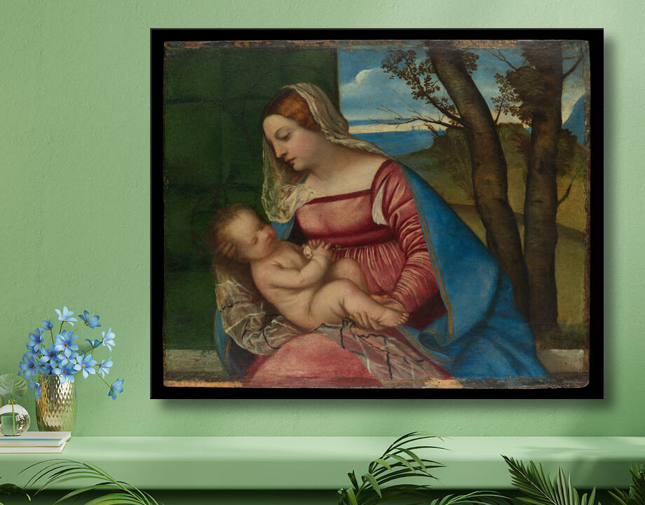 Titian (Tiziano Vecellio) : Vierge à l