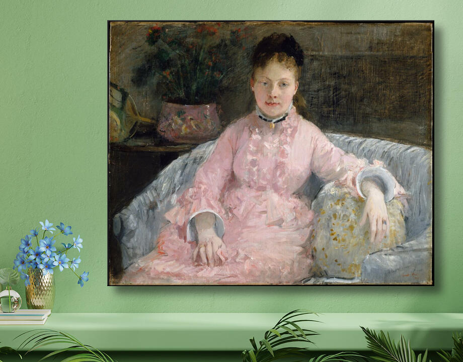 Berthe Morisot : The Pink Dress (Albertie-Marguerite Carré, later Madame Ferdinand-Henri Himmes, 1854–1935)