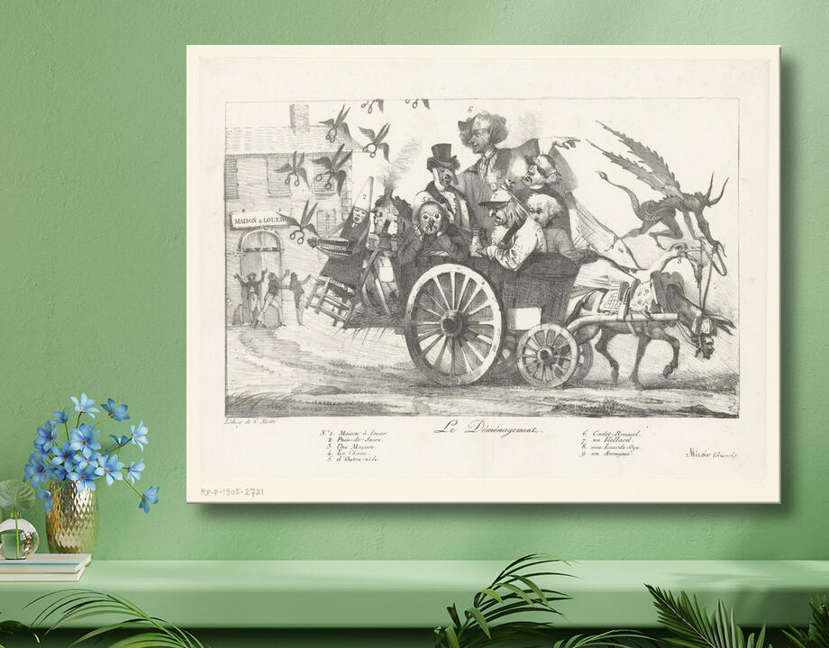 Eugène Delacroix : Camionnette de déménagement avec figures allégoriques
