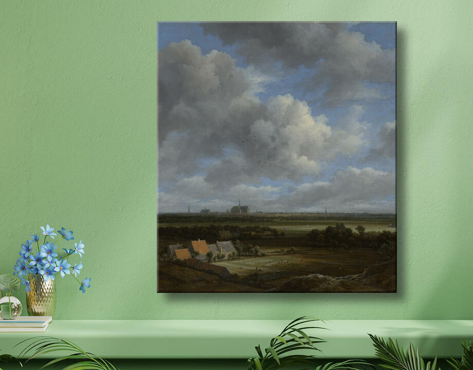 Jacob Isaacksz van Ruisdael : Vue de Haarlem depuis le nord-ouest, avec les champs de blanchiment au premier plan