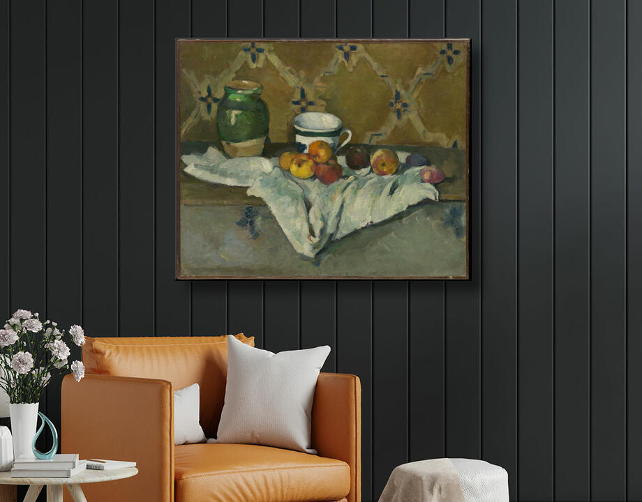 Paul Cézanne : Nature morte avec pot, tasse et pommes