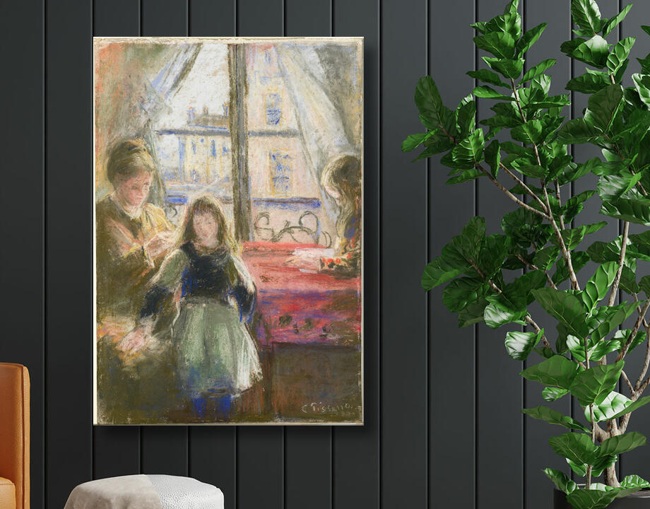 Camille Pissarro : At the Window, rue des Trois Frères