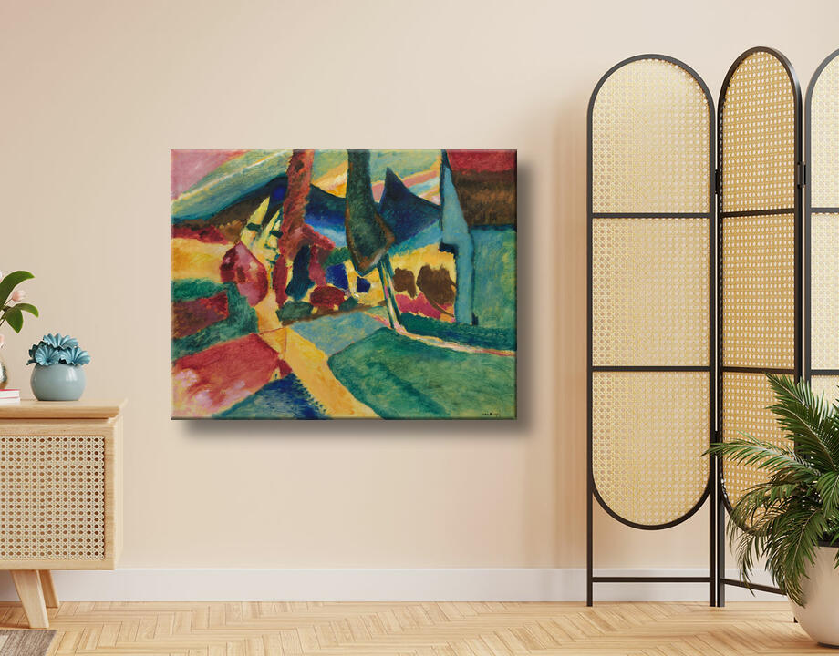 Vasily Kandinsky : Paysage avec deux peupliers