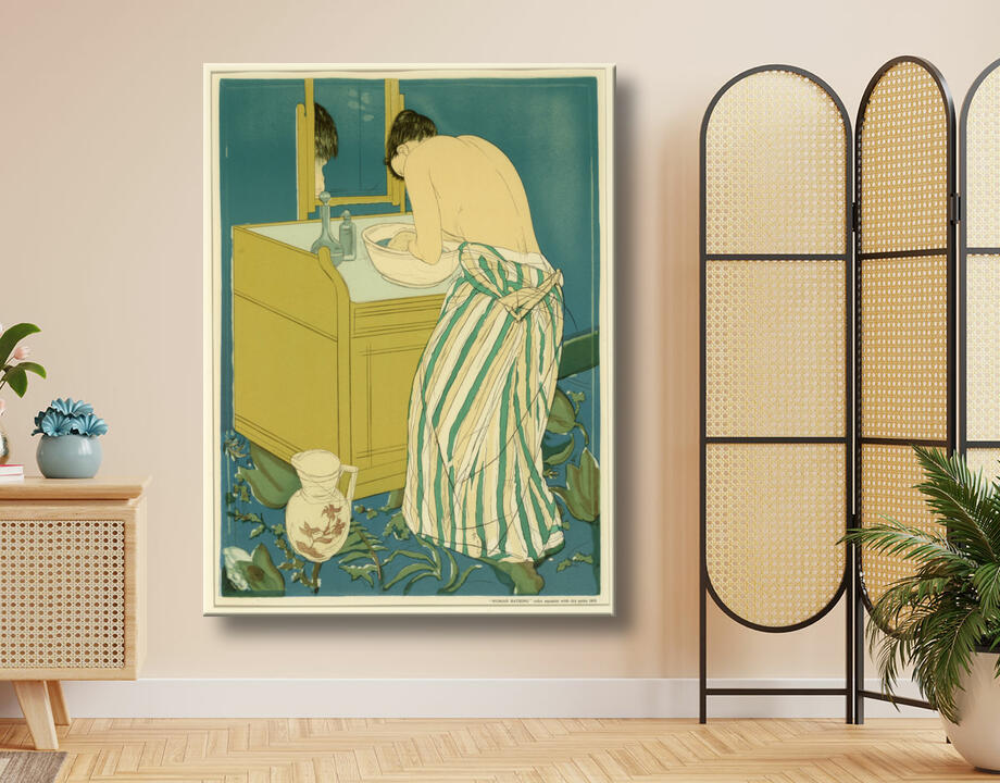 Mary Cassatt, born Allegheny City, PA 1844-died Mesnil-Theribus, France 1926 : Femme au bain (affiche)