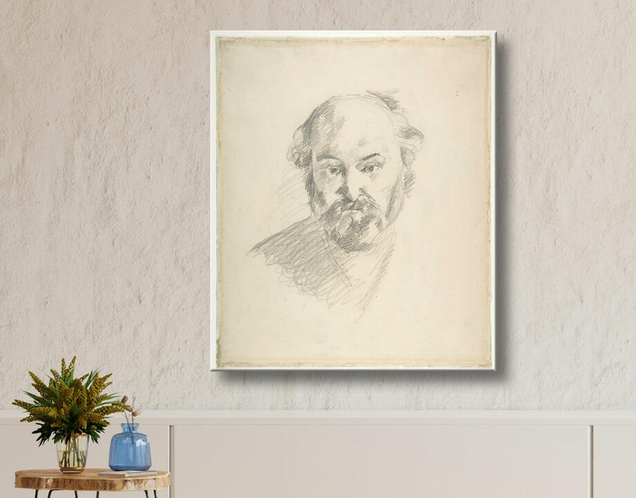 Paul Cézanne : Portrait de l'artiste (recto) ; Fragment d'une étude de paysage (verso)