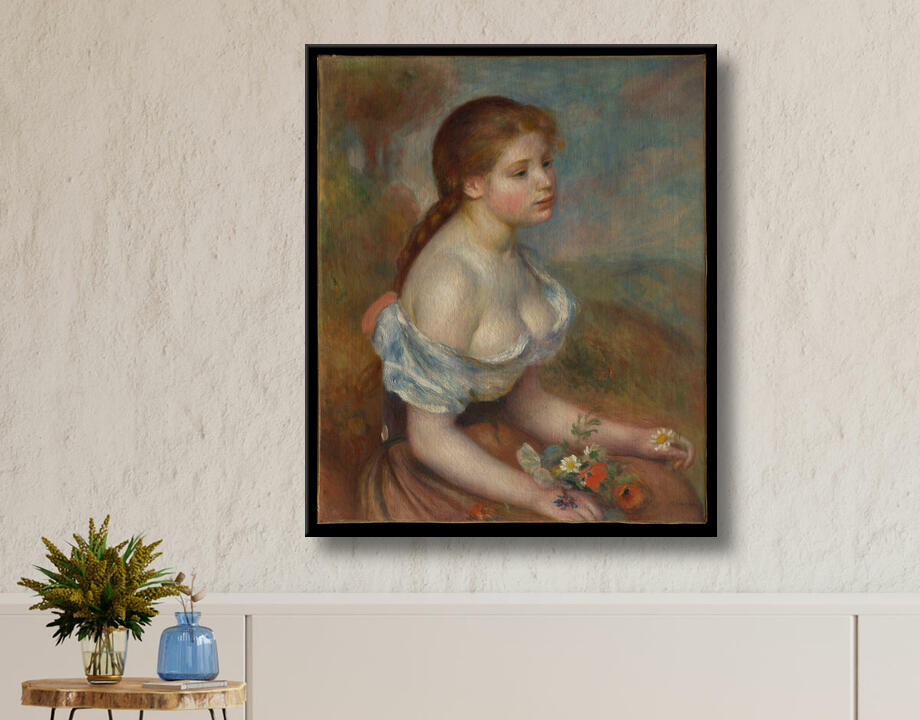 Auguste Renoir : Une jeune fille avec des marguerites