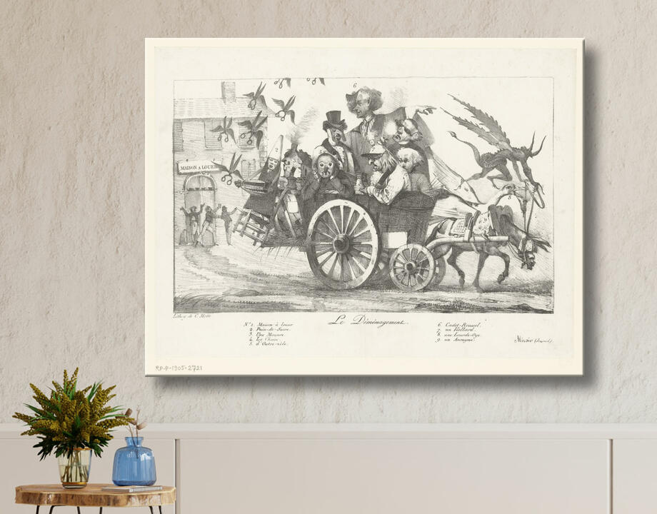 Eugène Delacroix : Camionnette de déménagement avec figures allégoriques