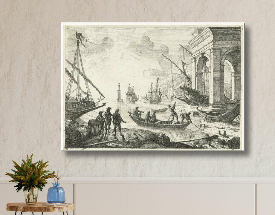 Claude Lorrain : Port avec phare