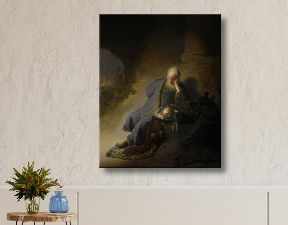 Rembrandt van Rijn : Jérémie déplorant la destruction de Jérusalem