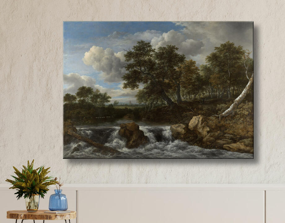 Jacob Isaacksz van Ruisdael : Paysage avec cascade
