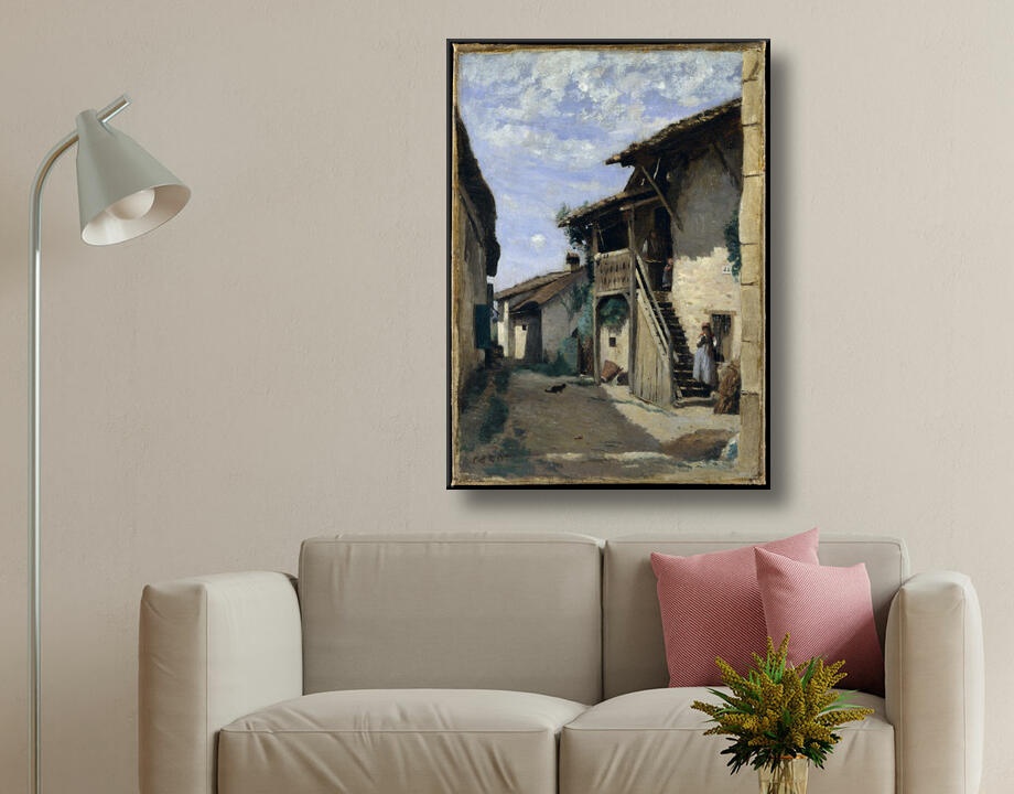 Camille Corot : Une rue de village : Dardagny