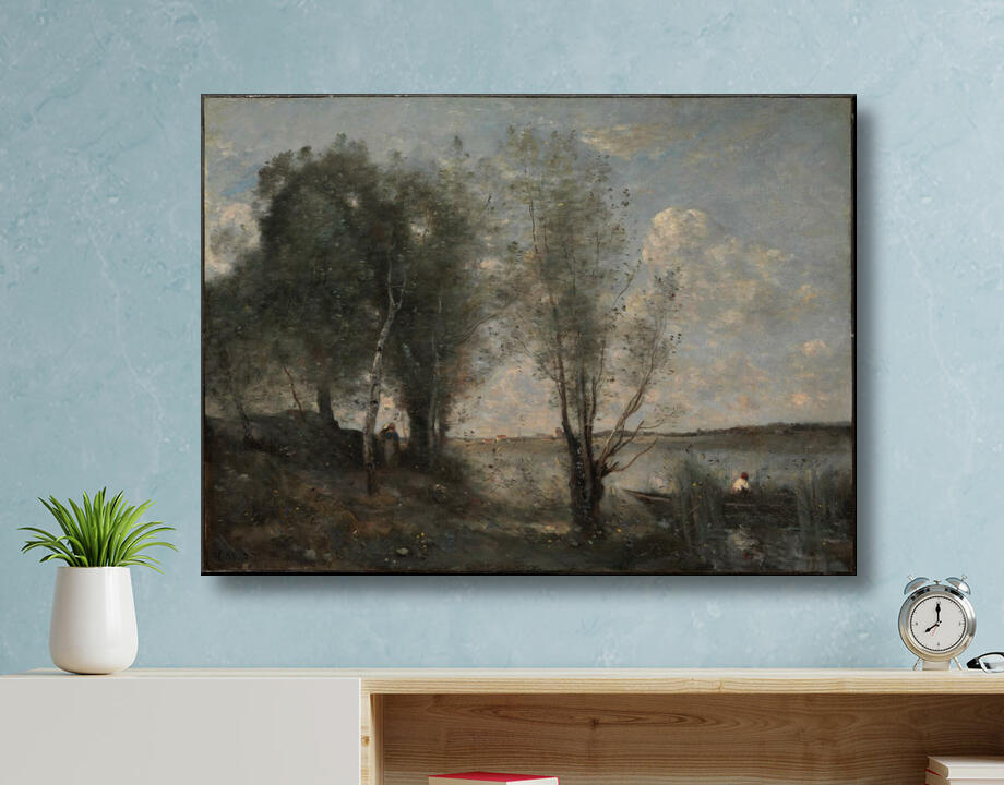 Camille Corot : Batelier parmi les roseaux