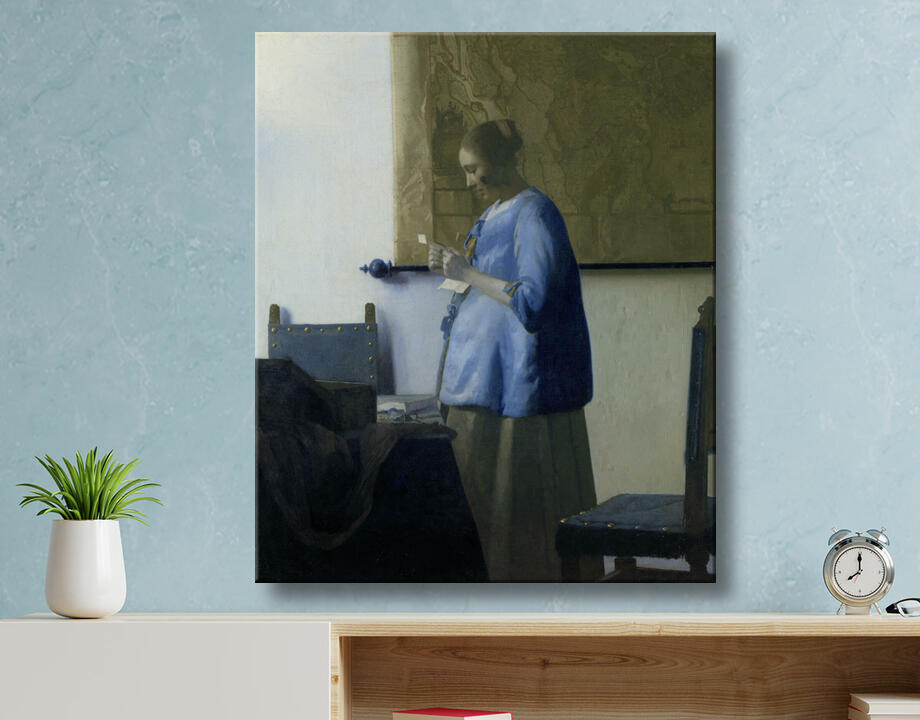 Johannes Vermeer : La Femme en bleu lisant une lettre