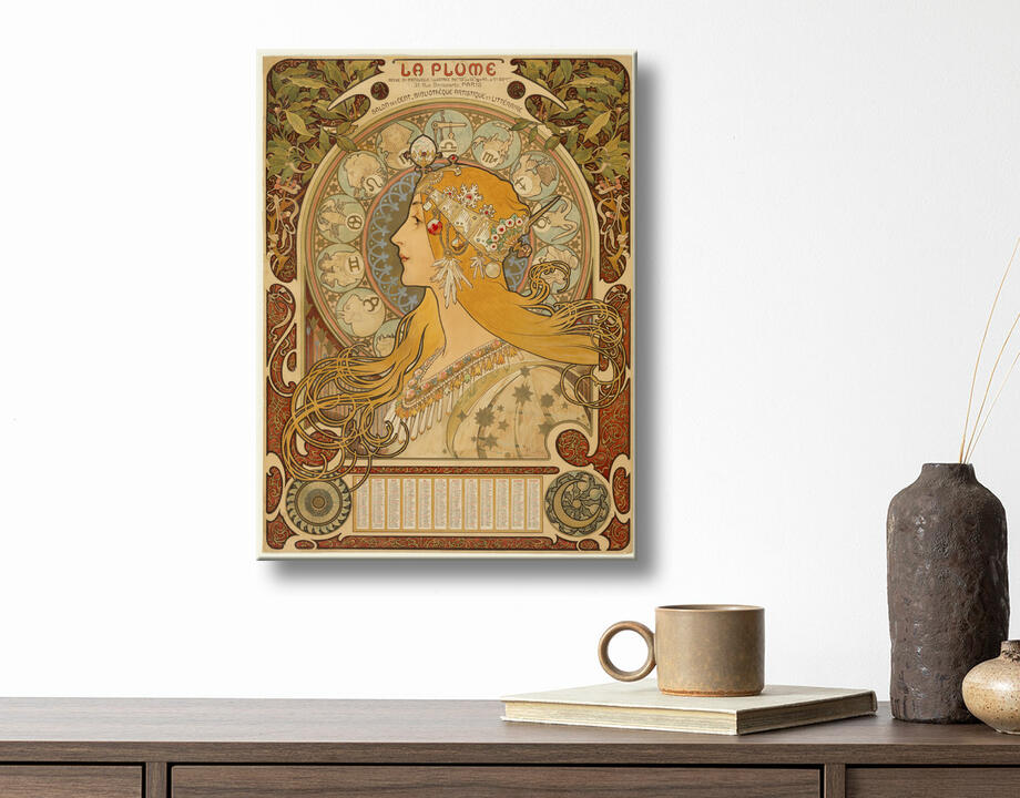 Alphonse Marie Mucha : Zodiaque (la plume)