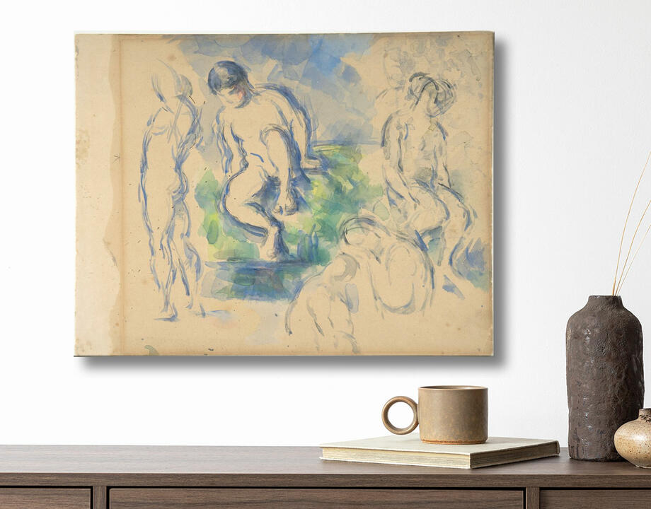 Paul Cézanne : Baigneurs (recto) ; Nature morte (verso)