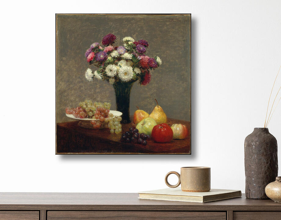 Henri Fantin-Latour : Asters et fruits sur une table