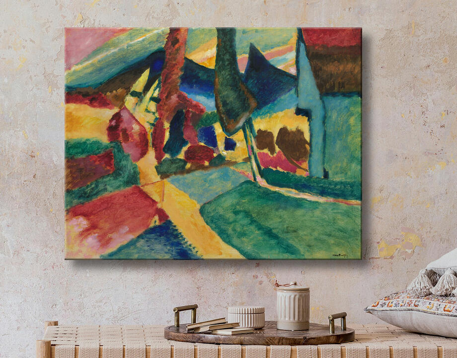 Vasily Kandinsky : Paysage avec deux peupliers