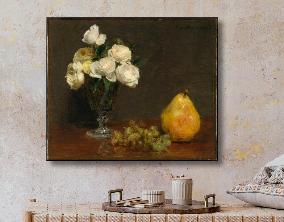 Henri Fantin-Latour : Nature morte aux roses et aux fruits