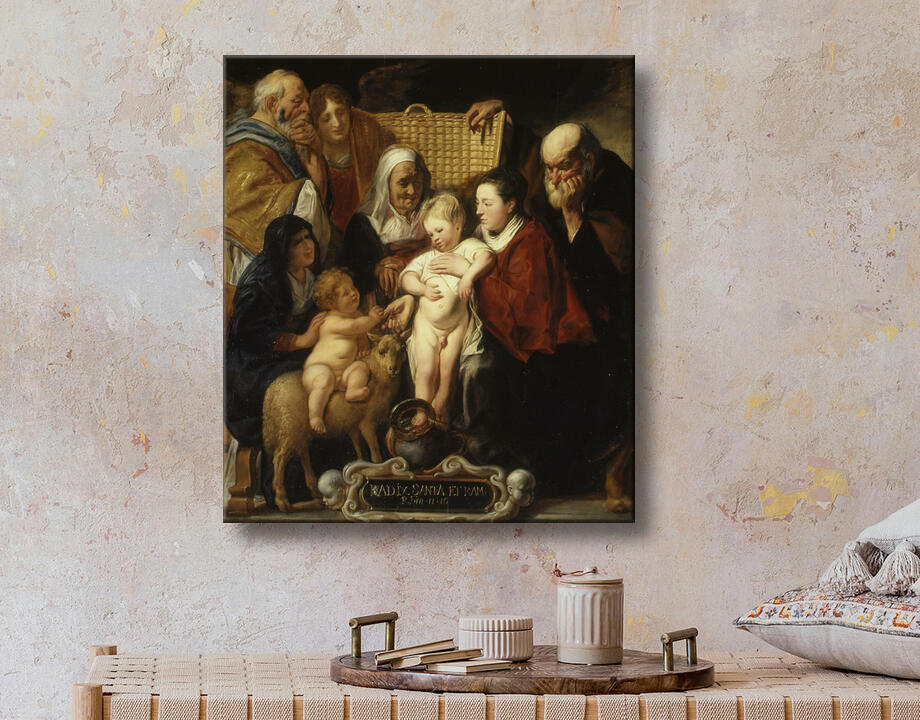 Jacob Jordaens : La Sainte Famille avec sainte Anne et le jeune Baptiste et ses parents