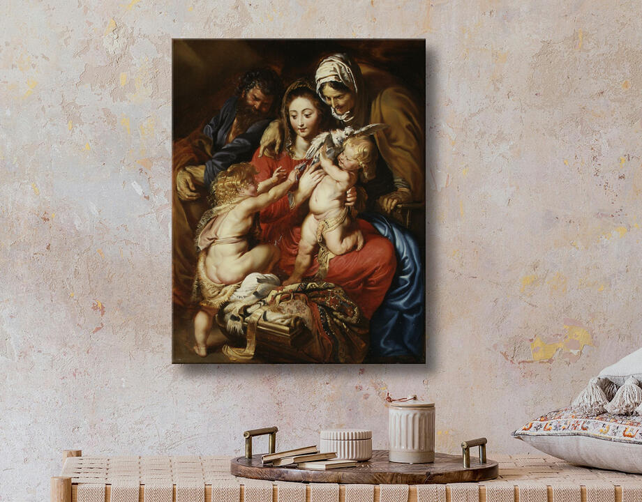 Peter Paul Rubens : La Sainte Famille avec sainte Elisabeth, saint Jean et une colombe