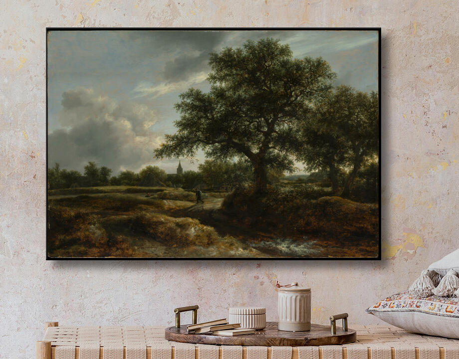 Jacob van Ruisdael : Paysage avec un village au loin