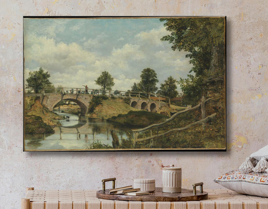 Frederick Waters Watts : Un vieux pont à Hendon, Middlesex